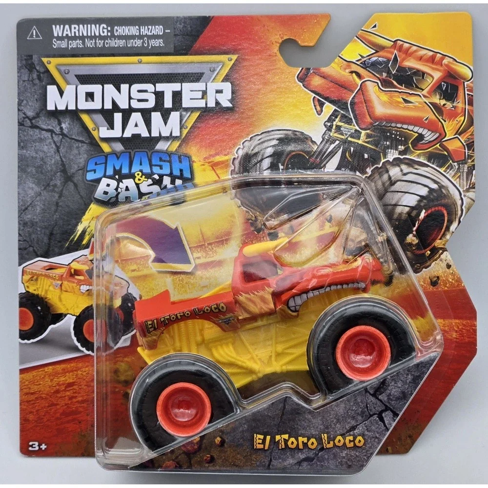 Monster Jam 2025 Smash‎ And Bash El Toro Loco Monster Truck Diecast New